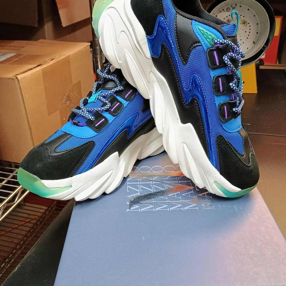 Stylish Blue and Black Sneakers